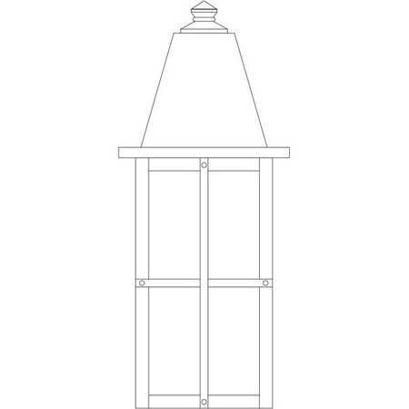 Arroyo Craftsman 8" Hartford Long Body Flush Wall Mount, Black, Rain Mist Glass HW-8LRM-BK